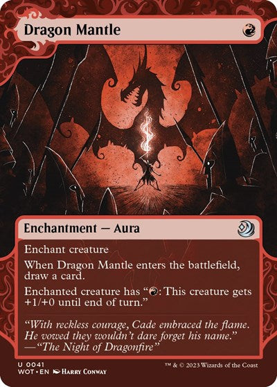 Dragon Mantle (WOT) #41 Uncommon (Lightly Played) Wilds of Eldraine: Enchanting Tales Magic: The Gathering: 2023