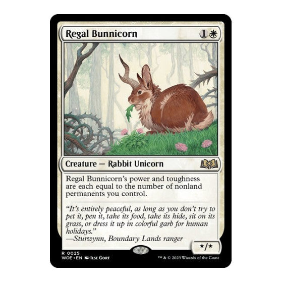 Regal Bunnicorn (WOE) #25 Rare (Lightly Played) Wilds of Eldraine Magic: The Gathering: 2023