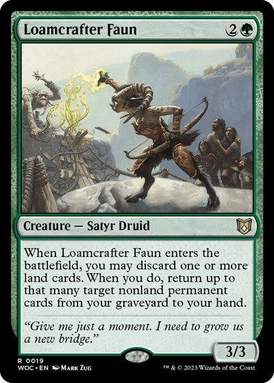 Loamcrafter Faun (WOC) #19 Rare (Near Mint) Commander: Wilds of Eldraine Magic: The Gathering: 2023