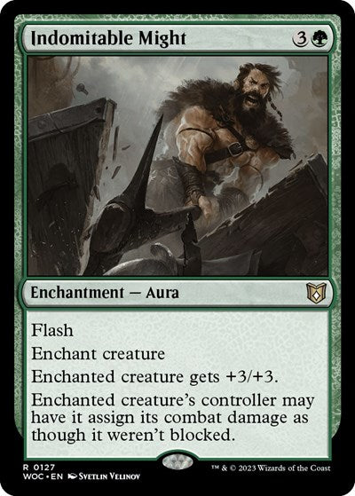 Indomitable Might (WOC) #127 Rare (Lightly Played) Commander: Wilds of Eldraine Magic: The Gathering: 2023