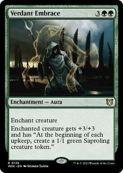 Verdant Embrace (WOC) #136 Rare (Lightly Played) Commander: Wilds of Eldraine Magic: The Gathering: 2023