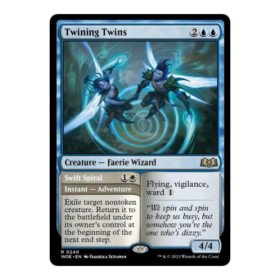 Twining Twins (WOE) #240 Rare (Moderately Played) Wilds of Eldraine Magic: The Gathering: 2023