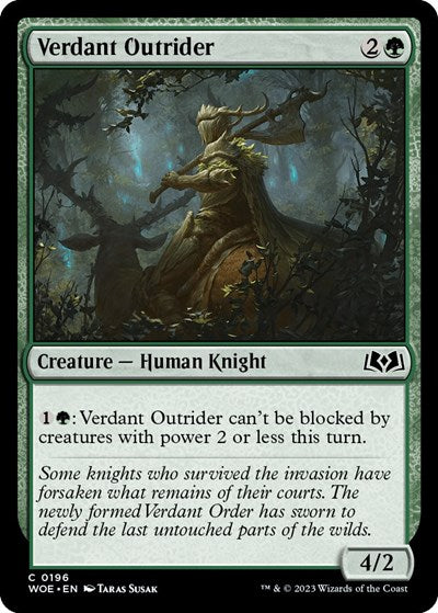 Verdant Outrider (WOE) #196 Common (Lightly Played) Wilds of Eldraine Magic: The Gathering: 2023