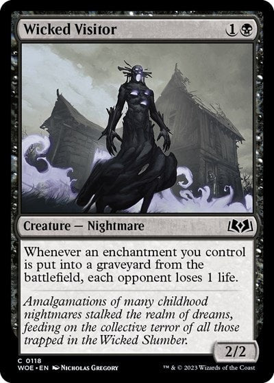 Wicked Visitor (WOE) #118 Common Wilds of Eldraine Magic: The Gathering: 2023