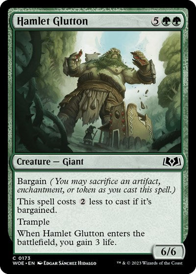 Hamlet Glutton (WOE) #173 Common (Lightly Played) Wilds of Eldraine Magic: The Gathering: 2023