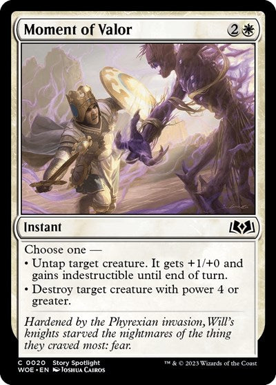 2023 Magic: Wilds of Eldraine (WOE) - Moment of Valor (#20, Common) (Lightly Played)