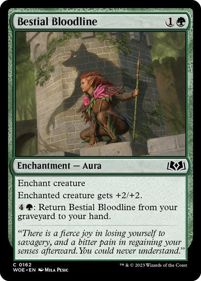 Bestial Bloodline (WOE) #162 Common (Lightly Played) Wilds of Eldraine Magic: The Gathering: 2023