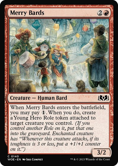 Merry Bards (WOE) #140 Common (Lightly Played) Wilds of Eldraine Magic: The Gathering: 2023