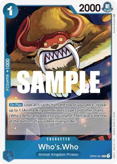 Who's.Who (OP04) #OP04-051 Rare Kingdoms of Intrigue One Piece Card Game: 2023