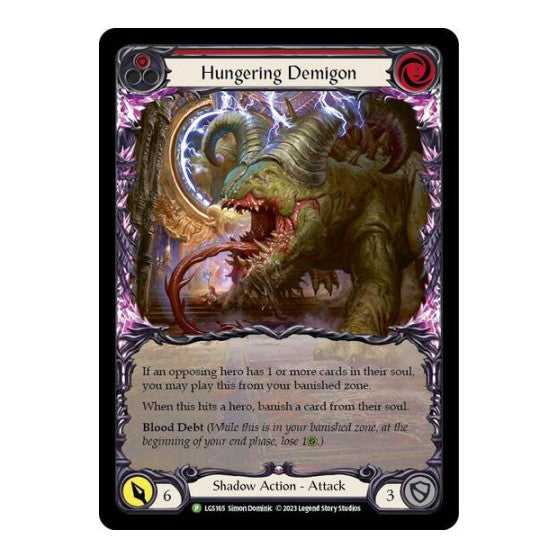 Hungering Demigon (Red) - LGS165 (PR) #LGS165 Promo Flesh and Blood: Promo Cards Flesh and Blood TCG: 2019