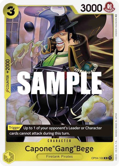 CaponeGangBege (OP04) #OP04-100 Rare (Foil Near Mint) Kingdoms of Intrigue One Piece Card Game: 2023