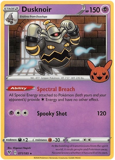 Dusknoir (TTBB23) #071/185 Holo Rare (Holofoil Lightly Played) Trick or Trade BOOster Bundle 2023 Pokemon: 2023