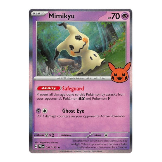 Mimikyu (TTBB23) #097/193 Holo Rare Trick or Trade BOOster Bundle 2023 Pokemon: 2023