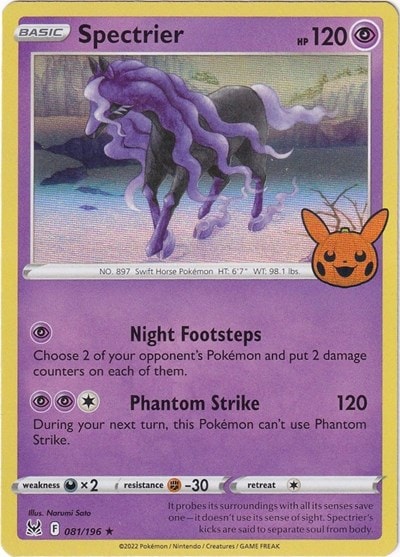 Spectrier (TTBB23) #081/196 Holo Rare (Holofoil Lightly Played) Trick or Trade BOOster Bundle 2023 Pokemon: 2023