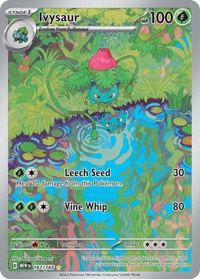 Ivysaur 167 165 (MEW) #167/165 Illustration Rare (Holofoil Near Mint) SV: Scarlet & Violet 151 Pokemon: 2023