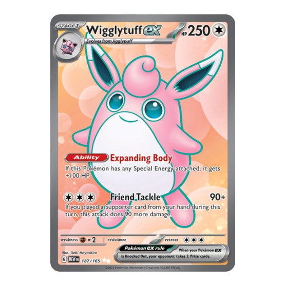 Wigglytuff ex - 187/165 (MEW) #187/165 Ultra Rare (Holofoil Near Mint) SV: Scarlet & Violet 151 Pokemon: 2023