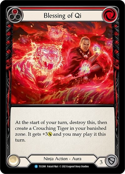 Blessing of Qi Red (TCC) #TCC091 Rare (Lightly Played) Round the Table: TCCxLSS Flesh and Blood TCG: 2023