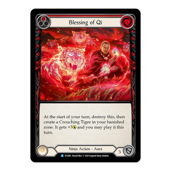 Blessing of Qi (Red) (TCC) #TCC091 Rare (Lightly Played) Round the Table: TCCxLSS Flesh and Blood TCG: 2023