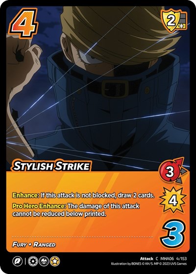 Stylish Strike (MHA6) #4/153 Common (Lightly Played) UniVersus: My Hero Academia: Jet Burn UniVersus: 2023