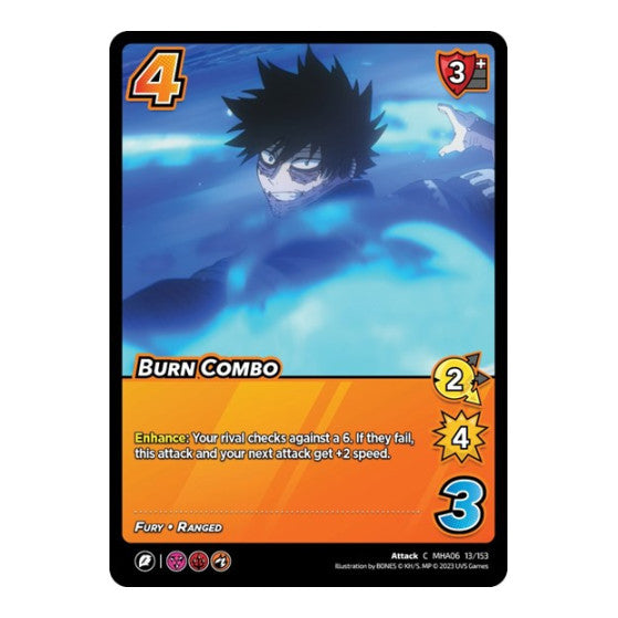 Burn Combo (MHA6) #13/153 Common (Lightly Played) UniVersus: My Hero Academia: Jet Burn UniVersus: 2023