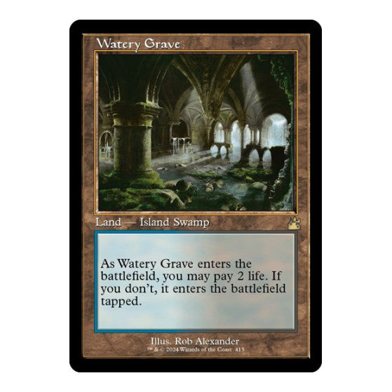 Watery Grave (Retro Frame) (RVR) #415 Rare (Foil Near Mint) Ravnica Remastered Magic: The Gathering: 2024