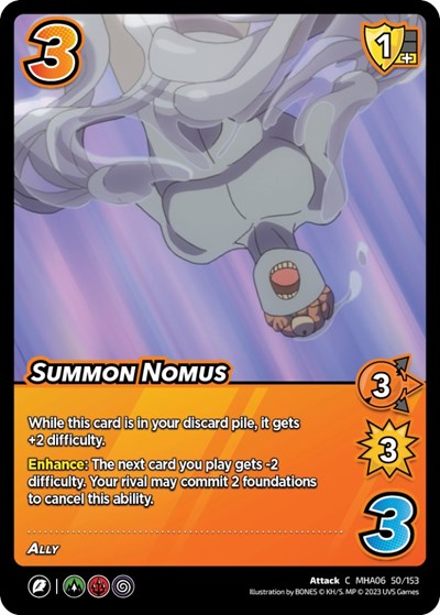 Summon Nomus (MHA6) #50/153 Common (Lightly Played) UniVersus: My Hero Academia: Jet Burn UniVersus: 2023