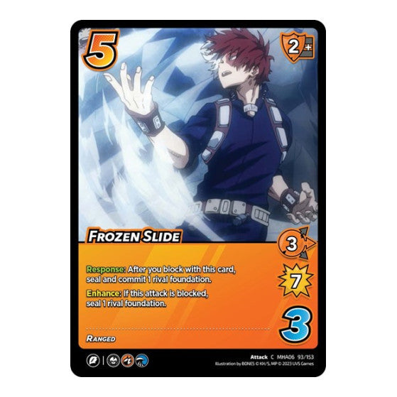 Frozen Slide (MHA6) #93/153 Common (Lightly Played) UniVersus: My Hero Academia: Jet Burn UniVersus: 2023