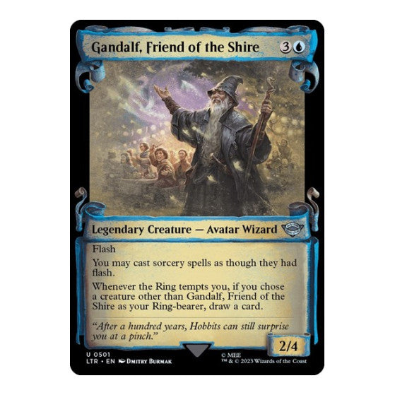 Gandalf, Friend of the Shire (Showcase Scrolls) (LTR) #501 Uncommon (Lightly Played) Universes Beyond: The Lord of the Rings: Tales of Middle-earth Magic: The Gathering: 2023