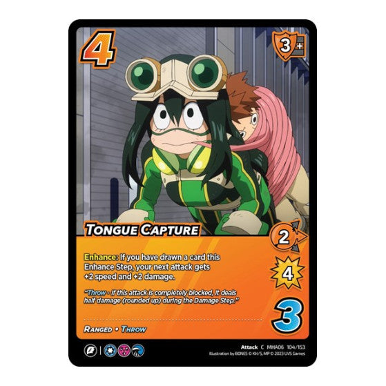 Tongue Capture (MHA6) #104/153 Common (Lightly Played) UniVersus: My Hero Academia: Jet Burn UniVersus: 2023