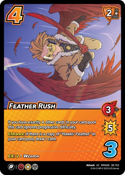 Feather Rush (MHA6) #38/153 Uncommon (Lightly Played) UniVersus: My Hero Academia: Jet Burn UniVersus: 2023