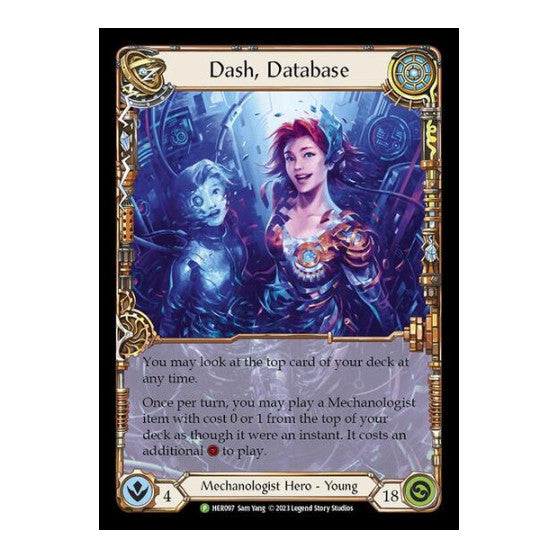 Dash, Database - HER097 (PR) #HER097 Promo (Rainbow Foil Near Mint) Flesh and Blood: Promo Cards Flesh and Blood TCG: 2019