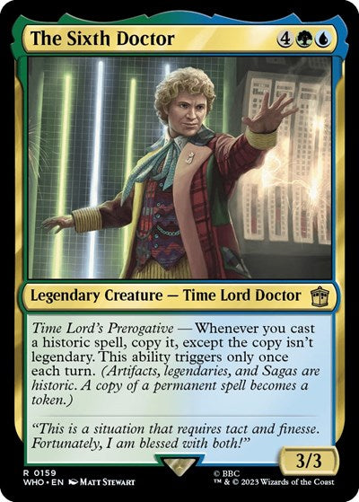 The Sixth Doctor (WHO) #159 Rare (Lightly Played) Universes Beyond: Doctor Who Magic: The Gathering: 2023