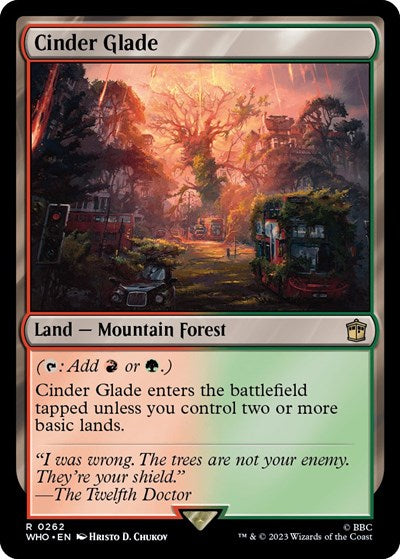 Cinder Glade (WHO) #262 Rare (Lightly Played) Universes Beyond: Doctor Who Magic: The Gathering: 2023