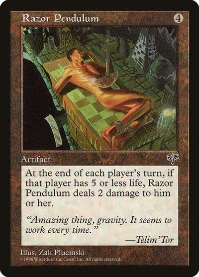 Razor Pendulum (MIR) #317 Rare (Lightly Played) Mirage Magic: The Gathering: 1996