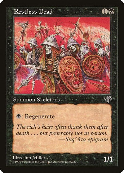 Restless Dead (MIR) #138 Common (Lightly Played) Mirage Magic: The Gathering: 1996