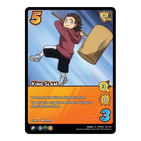 King Slam (MHA6) #129/153 Uncommon (Lightly Played) UniVersus: My Hero Academia: Jet Burn UniVersus: 2023