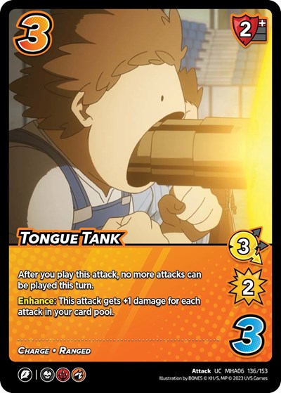 Tongue Tank (MHA6) #136/153 Uncommon (Lightly Played) UniVersus: My Hero Academia: Jet Burn UniVersus: 2023