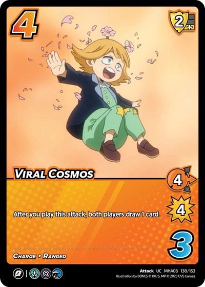 Viral Cosmos (MHA6) #138/153 Uncommon (Lightly Played) UniVersus: My Hero Academia: Jet Burn UniVersus: 2023