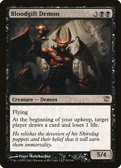 Bloodgift Demon (ISD) #89 Rare (Lightly Played) Innistrad Magic: The Gathering: 2011