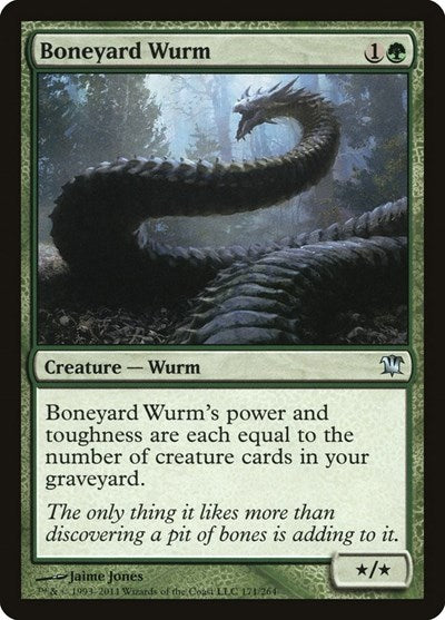 Boneyard Wurm (ISD) #171 Uncommon (Moderately Played) Innistrad Magic: The Gathering: 2011