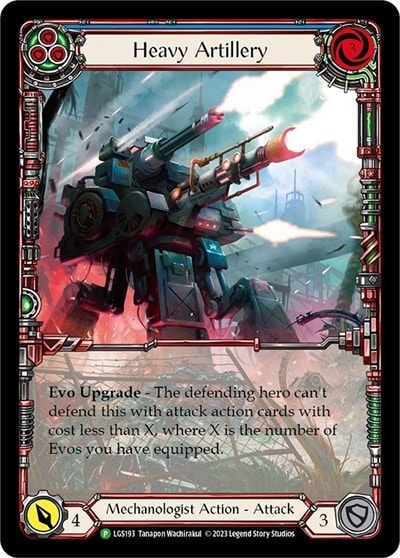 Heavy Artillery (Blue) - LGS193 (PR) #LGS193 Promo (Rainbow Foil Lightly Played) Flesh and Blood: Promo Cards Flesh and Blood TCG: 2019