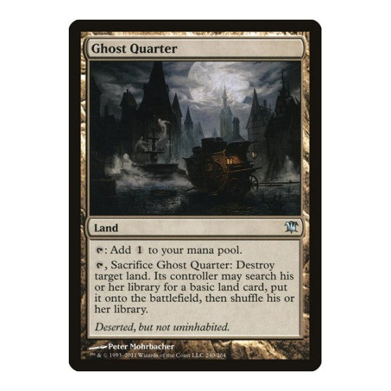 Ghost Quarter (ISD) #240 Uncommon (Lightly Played) Innistrad Magic: The Gathering: 2011