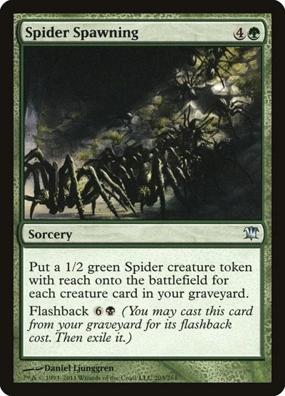 Spider Spawning (ISD) #203 Uncommon (Moderately Played) Innistrad Magic: The Gathering: 2011