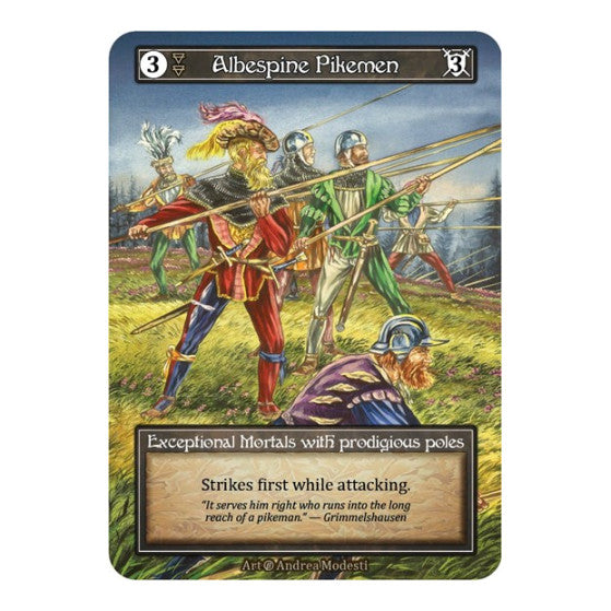 Albespine Pikemen (Foil) (B) Exceptional (Foil Lightly Played) Beta Sorcery: Contested Realm: 2023