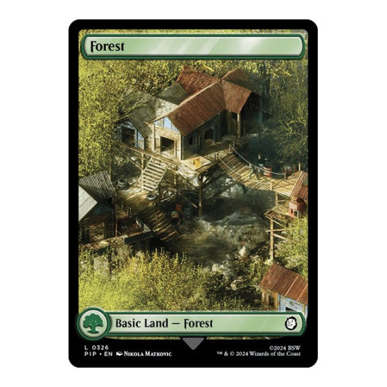 Forest (0326) (PIP) #326 Land (Lightly Played) Universes Beyond: Fallout Magic: The Gathering: 2024