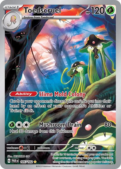 Toedscruel - 185/182 (PAR) #185/182 Illustration Rare SV04: Paradox Rift Pokemon: 2023