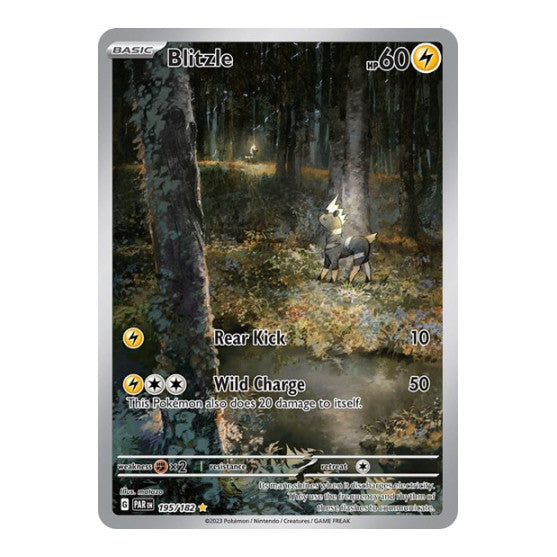 Blitzle - 195/182 (PAR) #195/182 Illustration Rare (Holofoil Near Mint) SV04: Paradox Rift Pokemon: 2023