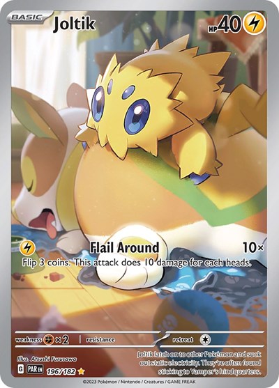 Joltik 196 182 (PAR) #196/182 Illustration Rare (Holofoil Near Mint) SV04: Paradox Rift Pokemon: 2023