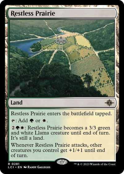 Restless Prairie (LCI) #281 Rare (Foil Near Mint) The Lost Caverns of Ixalan Magic: The Gathering: 2023