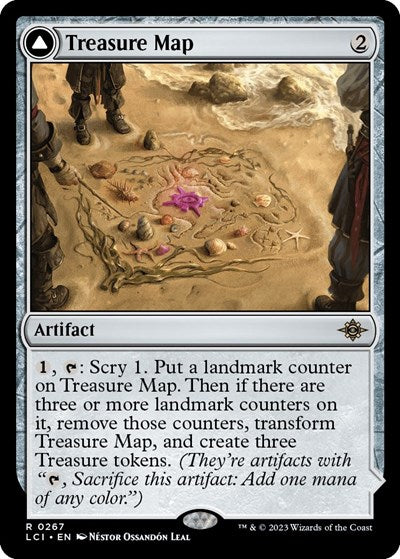 Treasure Map (LCI) #267 Rare (Near Mint) The Lost Caverns of Ixalan Magic: The Gathering: 2023